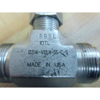 Parker 12Z(A)-V12LN-SS-C-S SS Needle Valve 12ZAV12LNSSCS - Used
