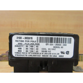 Products Unlimited 3100-30Q915 Model 93 Contactor 310030Q915 - Used