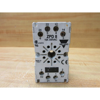 Carlo Gavazzi ZPD 8 Relay Socket ZPD8 - Used