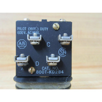 Allen Bradley 800T-KD2B4 Selector Pushbutton 800TKD2B4 - Used
