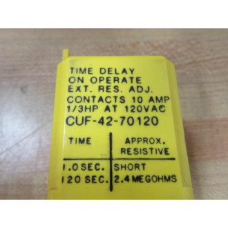 Potter & Brumfield CUF-42-70120 AMF Time Delay Relay CUF4270120 - Used