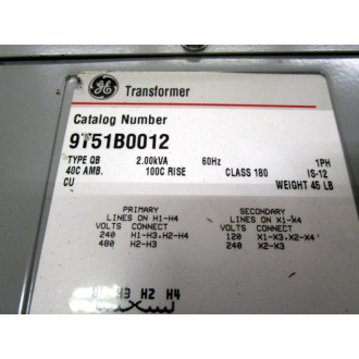 General Electric 9T51B0012 Transformer - New No Box