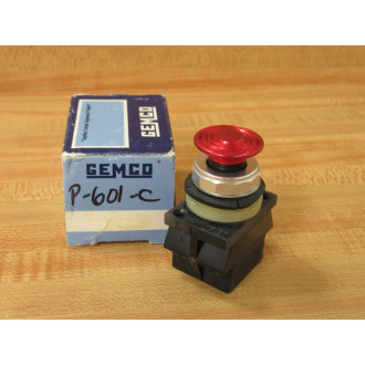 Gemco P-601-C Selector Switch P601C wRed Pushbutton