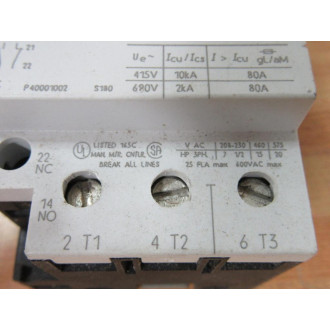 Siemens 3VU1300-1ML00 Starter Motor 3VU13001ML00 80A - Used