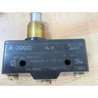 Micro Switch A-20GQ-B7-K Safety Switch wPlunger A20GQB7K (Pack of 2) - Used