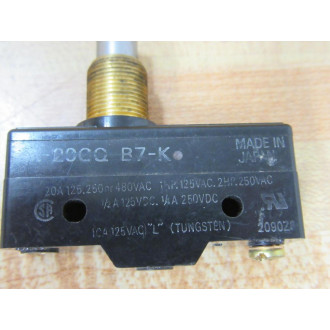 Micro Switch A-20GQ-B7-K Safety Switch wPlunger A20GQB7K (Pack of 2) - Used