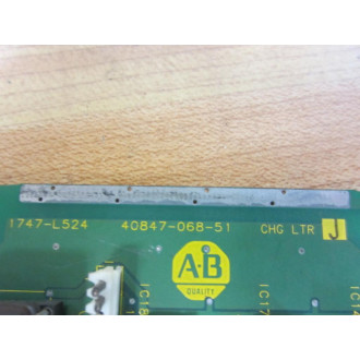 Allen Bradley 40847-068-51 SLC500 502 CPU 1747-L524 Chg Ltr J *Board Only* - Used