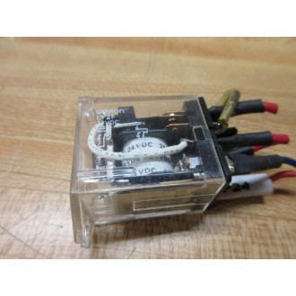 Omron LY2F-DC24V Relay LY2F-24VDC wWires (Pack of 2) - Used