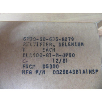 Rectico DD26B4BB1A1MSP Selenium Rectifier DD26B4BBIAIMSP