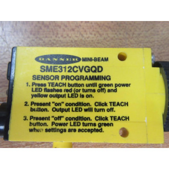 Banner SME312CVGQD Mini Beam Photoelectric Sensor - New No Box