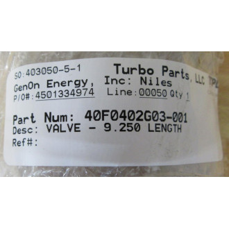 Turbo Parts 40F0402G03-001 Valve Part 40F0402G03001