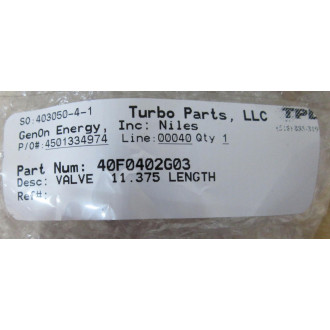 Turbo Parts 40F0402G03 Valve Part