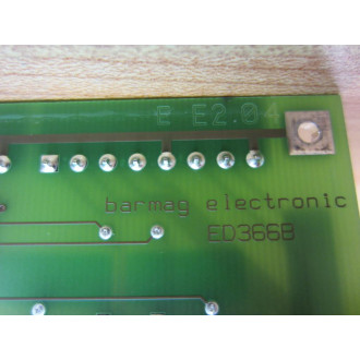 Barmag ED366B Wiring Board   Y2-25-142Z (10) IO Switches-wPanel Mount - Used