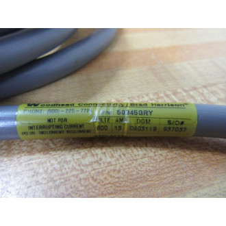 Brad Harrison 50945GRY Mini-Change Cordset - New No Box