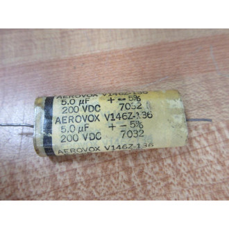 Aerovox V146Z-136 Capacitor V146Z136 5.0UF 200VDC (Pack of 5) - Used