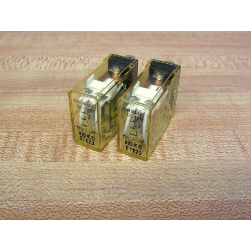 IDEC RH1B-U-DC12V Relay RH1BUDC12V (Pack of 2) - New No Box