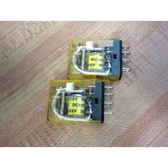 IDEC RH1B-U-DC12V Relay RH1BUDC12V (Pack of 2) - New No Box