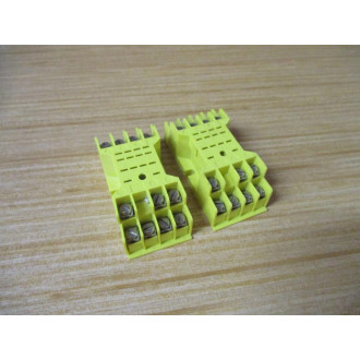 Gould SL 715 Relay Socket Yellow (Pack of 2) - Used