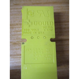 Gould SL 715 Relay Socket SL715 Yellow (Pack of 2) - Used