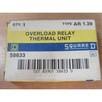 Square D AR 1.39 Overload Relay Thermal Unit AR139 (Pack of 3)