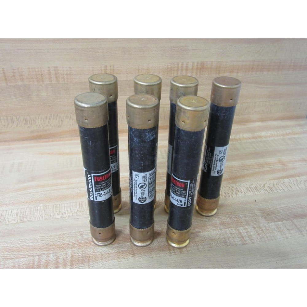 Fusetron FRS-R-1-810 Bussmann Fuse FRSR1810 (Pack of 7) - New No Box Fusetron FRS-R-1-810 Bussmann Fuse FRSR1810 (Pack of 7) - New No Box