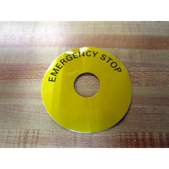 Siemens 3SB39210AD Emergency Stop Label 74.80.115.55.0000A - New No Box