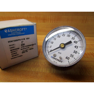 Ashcroft 20W1005PH 01B 60 Pressure Gauge 20W1005PH01B60