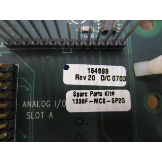 Rockwell Automation 164989 Circuit Board Rev.20 SP-1336F-MCB-SP2G - Used