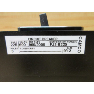 Siemens ITE FJ3-B225 225 Amp Circuit Breaker FJ3B225 - Refurbished