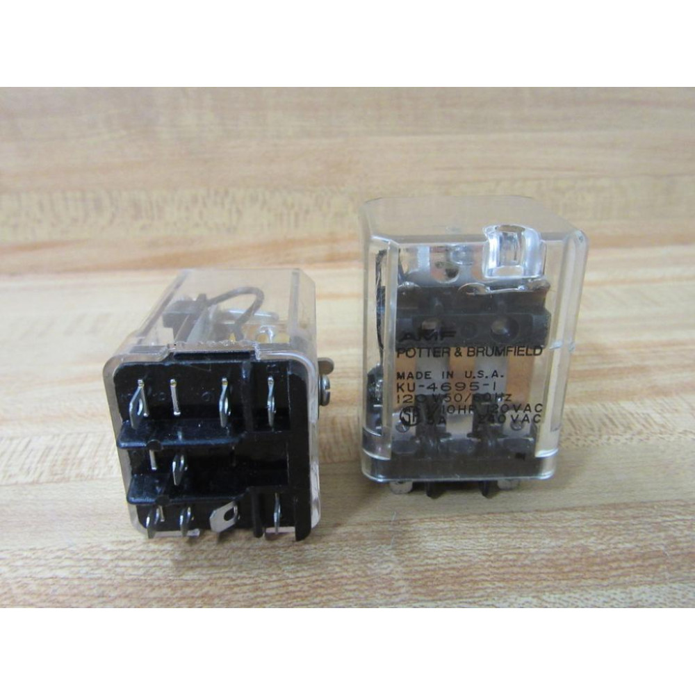 Potter & Brumfield KU-4695-1-120V Relay KU46951120V (Pack of 2) - Used