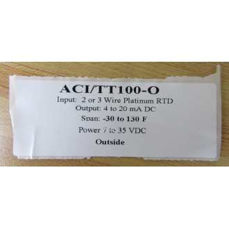 ACI TT100-O Temperature Transmitter TT100O Housing Only W Crack