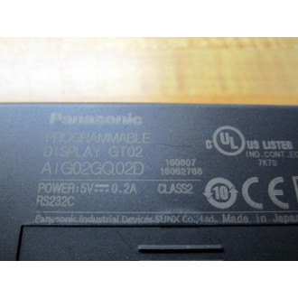 Panasonic AIG02GQ02D Programmable Display GT02