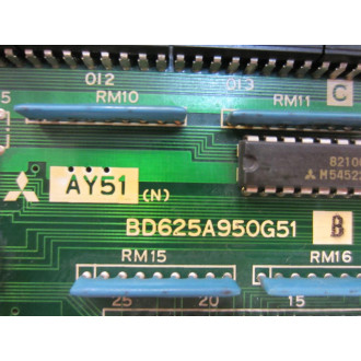 Mitsubishi AY51 Output Module Board BD625A950G51 Board Only - Used