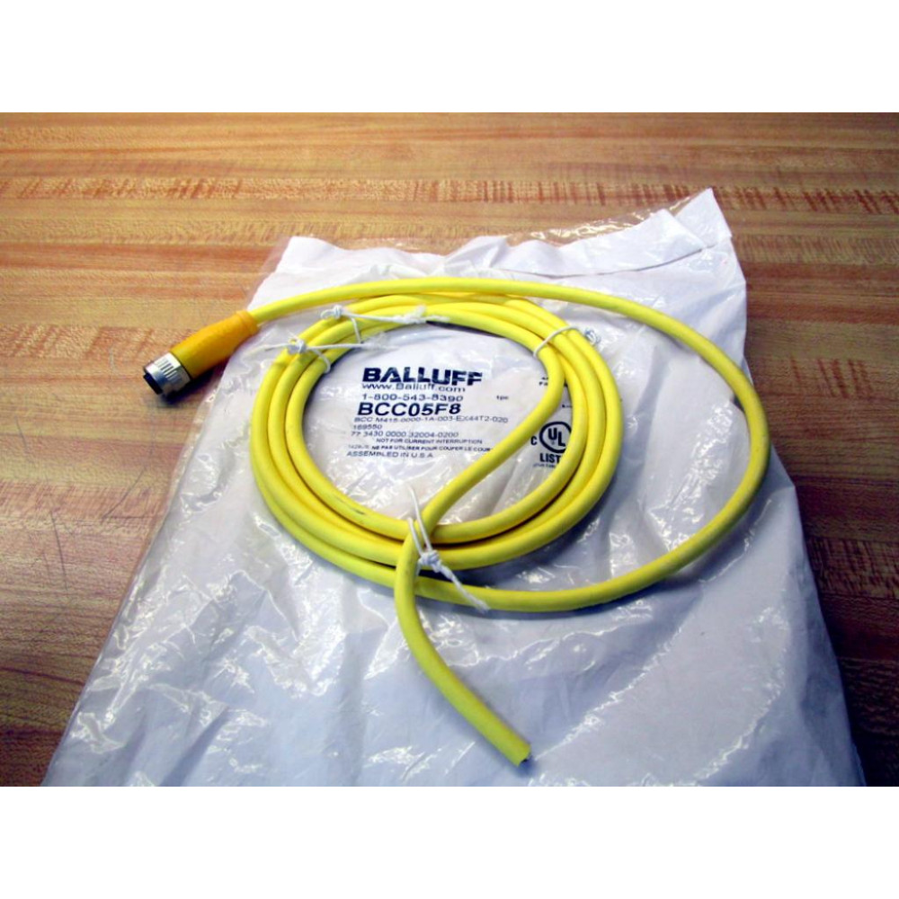 Balluff BCC05F8 Cable BCC M415-0000-1A-003-EX44T2-020 Balluff BCC05F8 Cable BCC M415-0000-1A-003-EX44T2-020