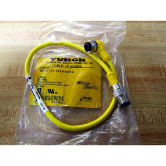 Turck WK 4.4T-0.4-RS 4.4TS1587SV Eurofast Molded Cordset U2-11194