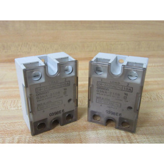 Omron G3NA-210B Relay G3NA210B wo Screws 24-240VAC (Pack of 2) - Used