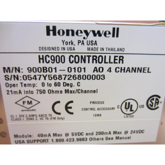 Honeywell 900B01-0101 HC900 4-Pt.Analog Output Module 900B010101 - New No Box