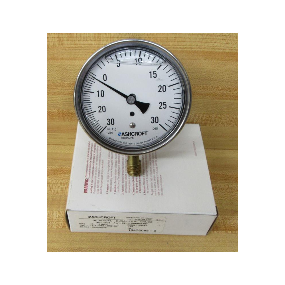 Ashcroft 35-1009-AW-02L-30IMV&30 Gauge 351009AW02L30IMV30 Ashcroft 35-1009-AW-02L-30IMV&30 Gauge 351009AW02L30IMV30