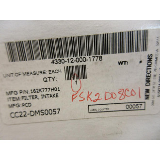 New Directions 162K777H01 Intake Filter KVT 3.60