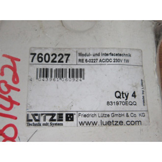 Lutze 760-227 Relay Modules RE 6-0227 (Pack of 4)