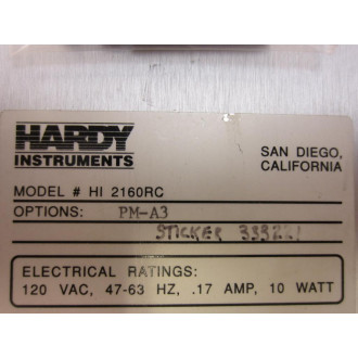 Hardy HI2160RCPM WaverSaver Rate Controller HI2160RC Enclosure wKeypad - Used