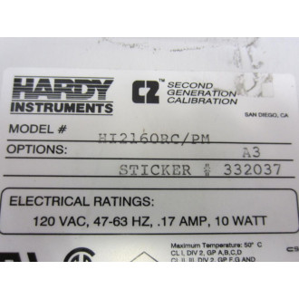 Hardy HI2160RCPM WaverSaver Rate Controller HI2160RC Enclosure wKeypad - Used