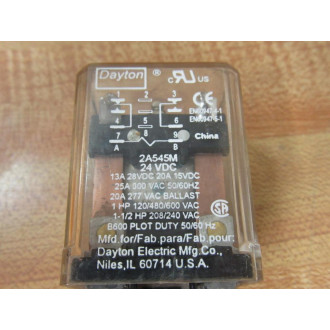 Dayton 2A545M 24VDC Relay (Pack of 2) - Used