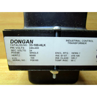 Dongan 33-100-HLK Industrial Control Transformer 33100HLK - New No Box