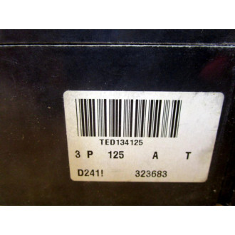 General Electric TED134125 Industrial Circuit Breaker Cracked Housing - Used