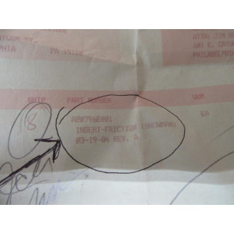 Danly Machine A20796E Friction Insert SPRF36 - New No Box