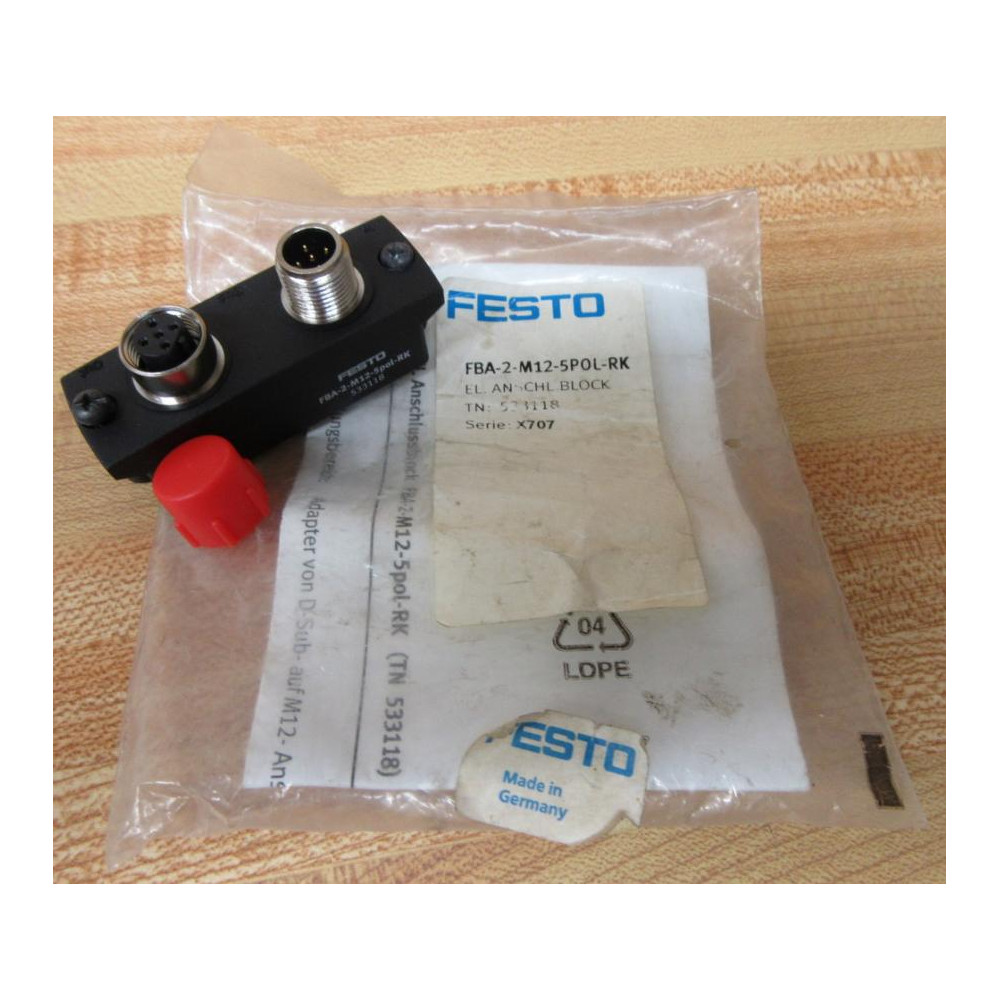 Festo FBA-2-M12-5POL-RK Bus Connection FBA2M125POLRK Festo FBA-2-M12-5POL-RK Bus Connection FBA2M125POLRK