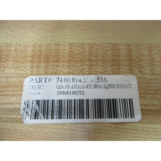 Harting 19300100292 Connector Housing - New No Box