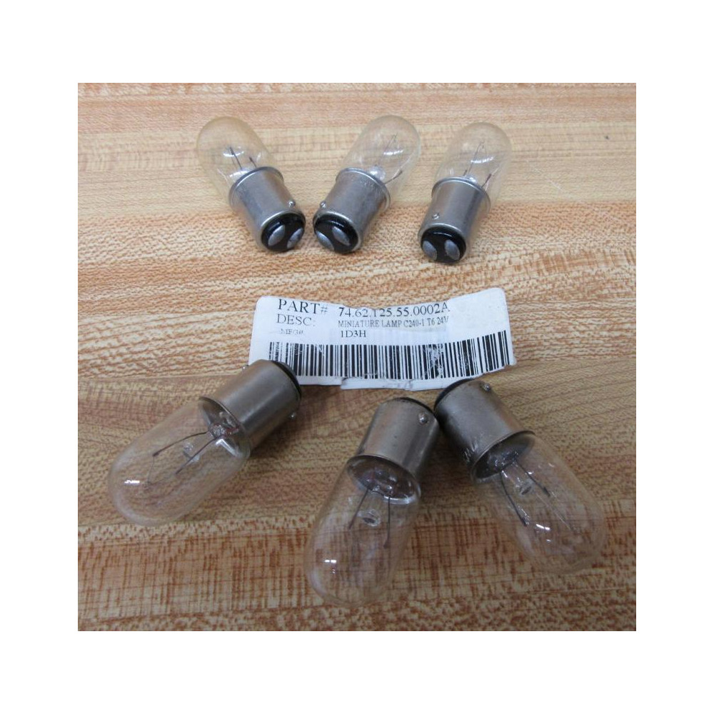 1D3H Miniature Lamp C240-1 (Pack of 6) - New No Box 1D3H Miniature Lamp C240-1 (Pack of 6) - New No Box