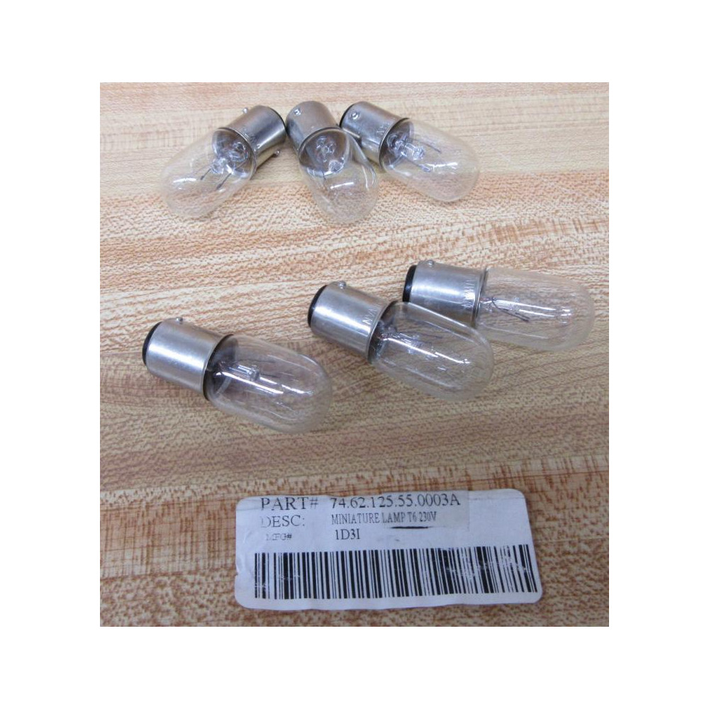1D3I Miniature Lamp (Pack of 6) - New No Box